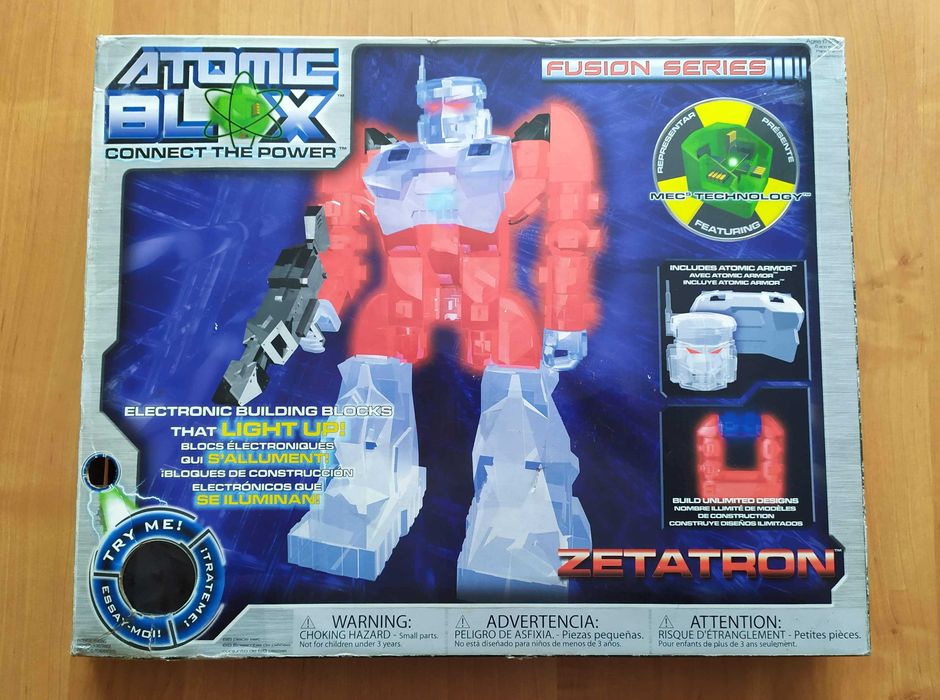 Robot Zetatron, do składania z bloczków, wysokość robota 35 cm