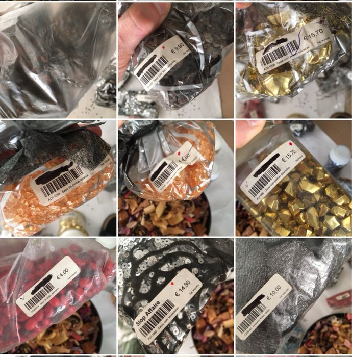 Lote Artigos decorativos conchas pedras petalas areia etc (decoração)