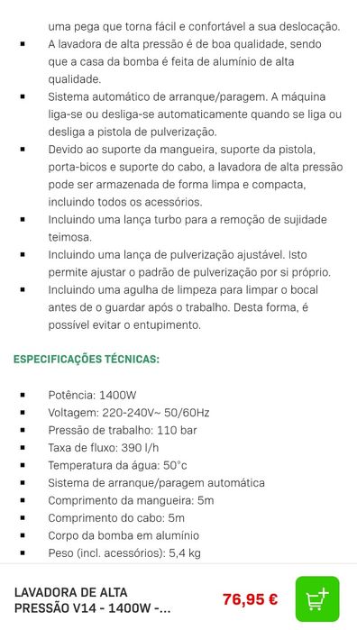 Lavadora de pressao