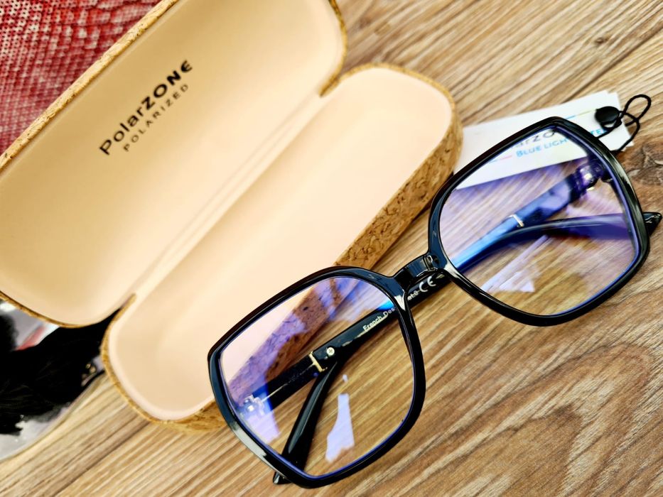 Nowe modne okulary do komputera zerówki damskie marki Polarzone