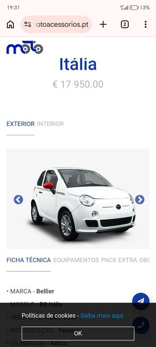 Bellier B8 carro sem carta microcarro