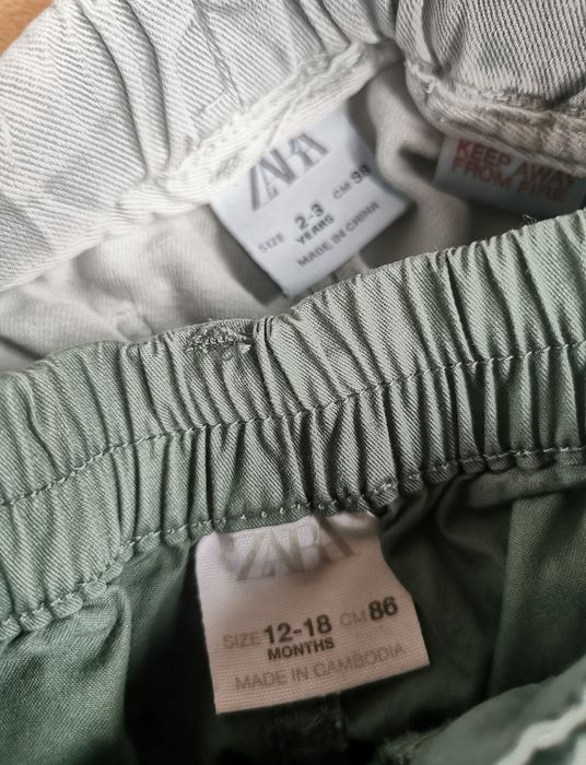 2 pary spodenek Zara roz. 92