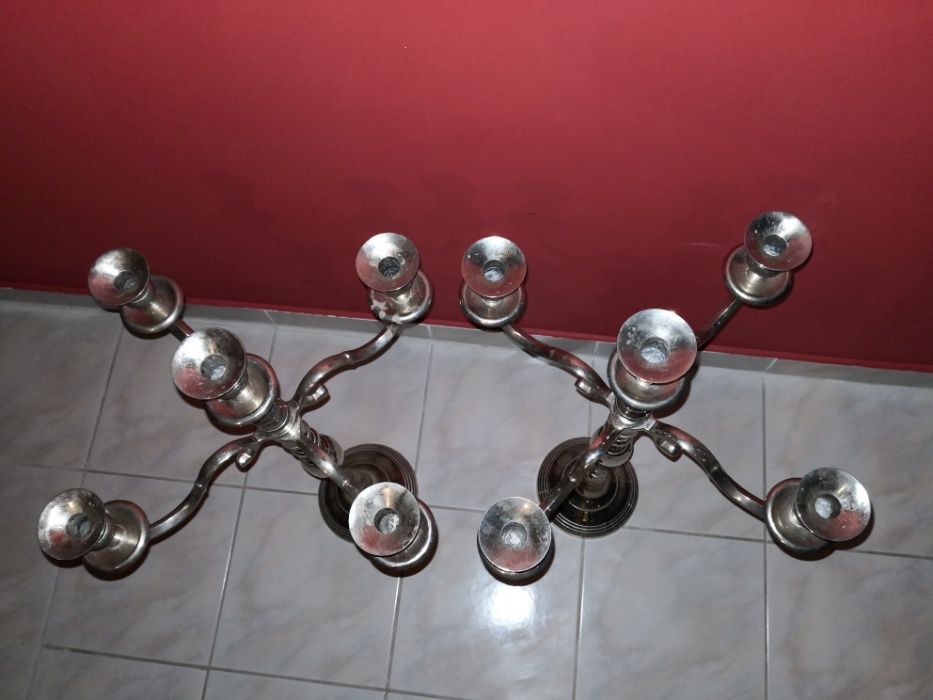 świecznik świeczniki 5-cio ramienne lata 30-40 antyki