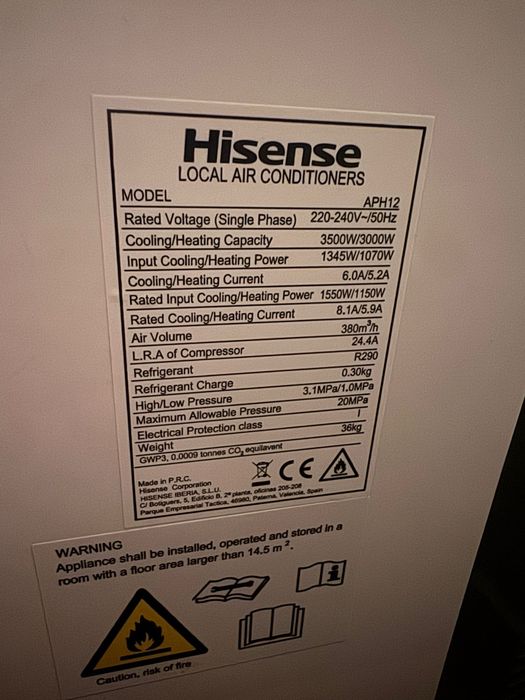 A/C Portátil (Hisense)