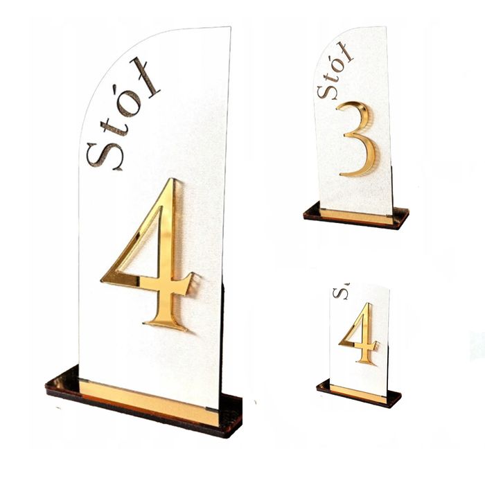 Numery na stoły Numerki Stolików Na Wesele Ślub Chrzest