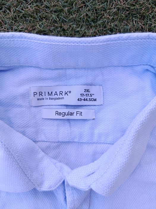 Camisa Social Branca Primark 2XL Regular Fit | Primark White Button-Up Shirt 2XL