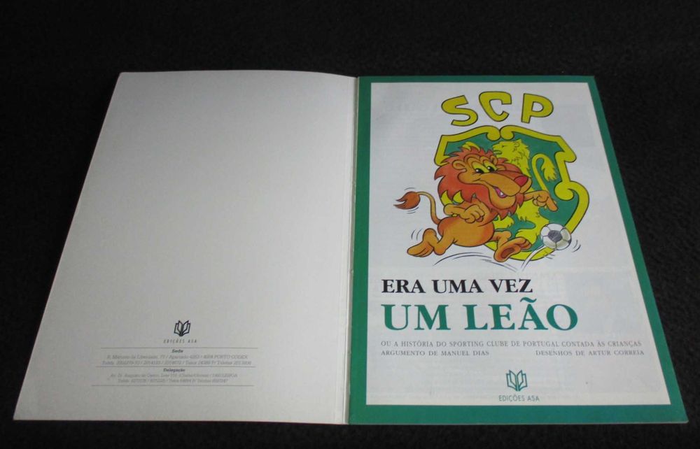 Livro Era Uma Vez um Leão ou A História do Sporting Clube de Portugal contada às Crianças