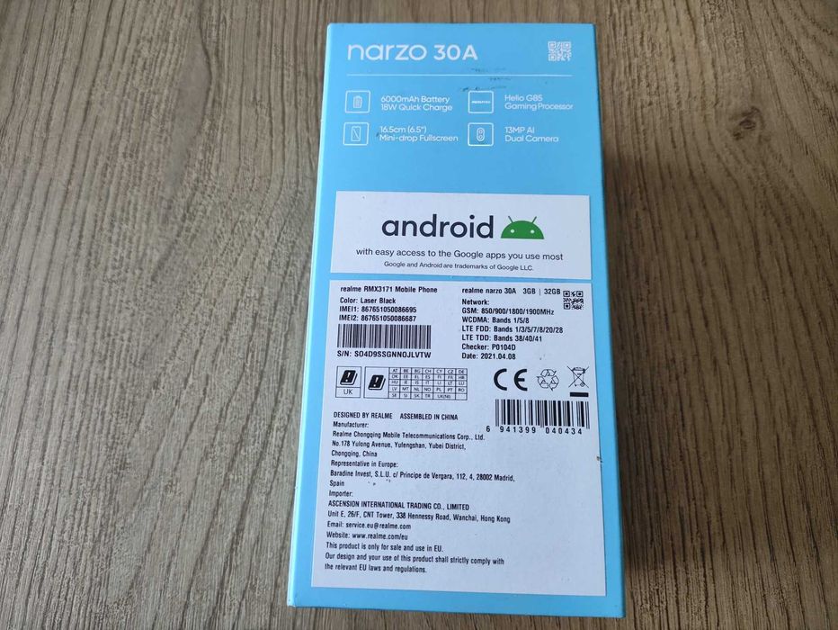 Realme Narzo 30A 3/32GB+karta pamięci 32GB microSD