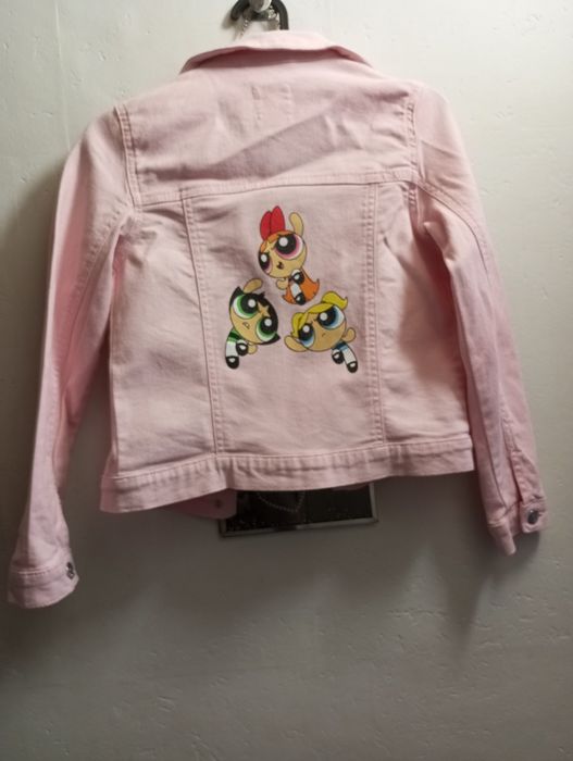 Kurtka dżinsowa z motywem Atomówki dla dziewczynki na rozmiar 140 cm