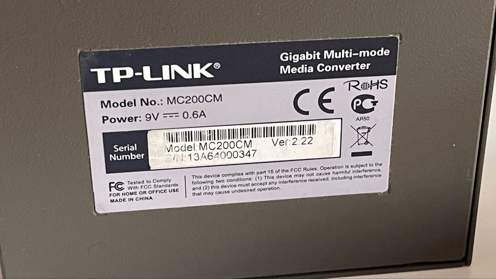 Tp-link mc200cm konwerter swiatlowodu 2sztuki