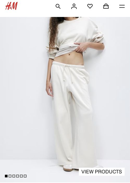 Штани H&M кремові