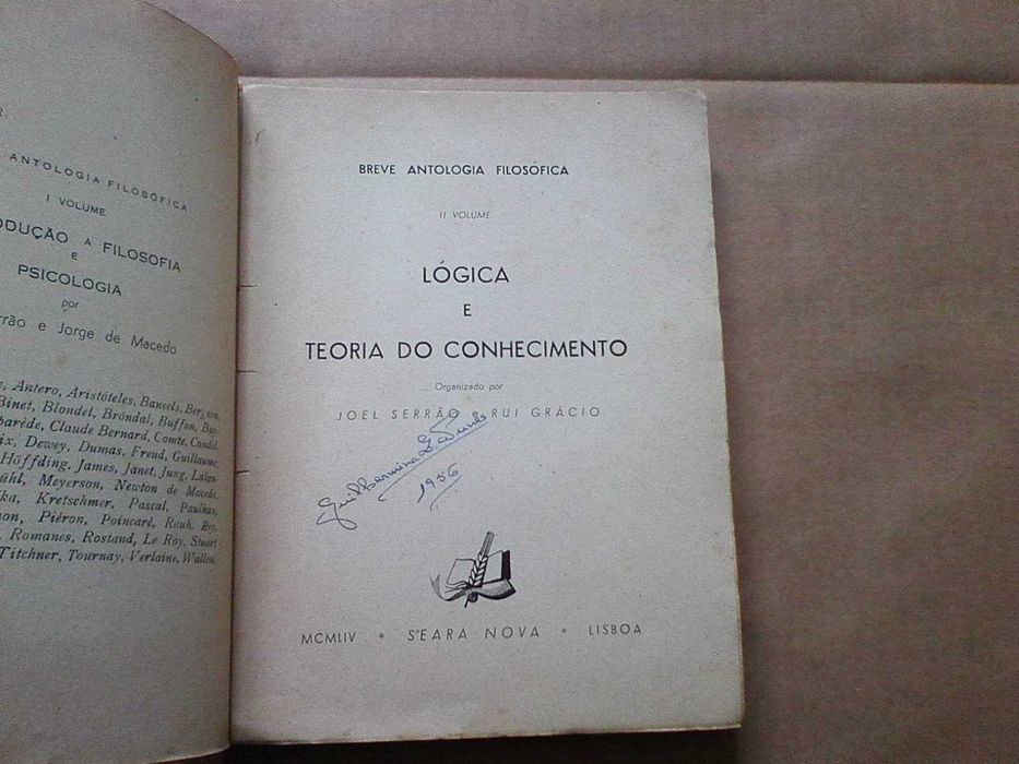 Vol. 2 : Lógica e teoria do conhecimento - Breve antologia filosófica