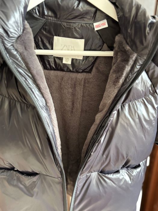 Пуховик блискучий Zara 6 років/116 см