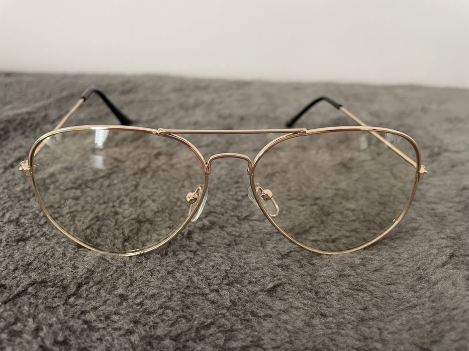 Okulary męskie awiatorki 0 antyrefleks
