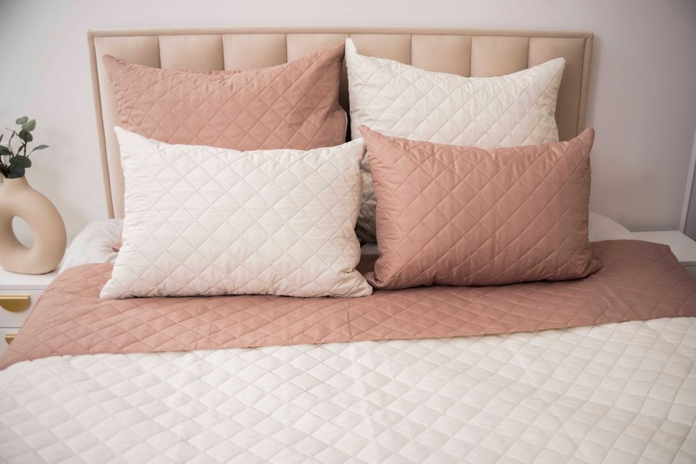 Narzuta 160x200 dwustronna kolory: krem/beż