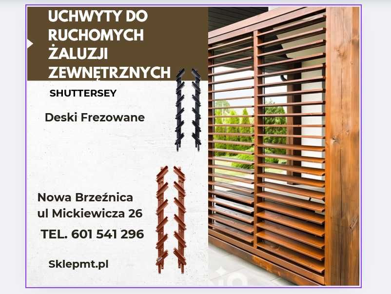 Mechanizmy do rolet drewnianych na taras ruchome deseczki Taras
