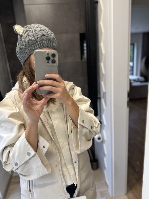 Fajna welniana czapka handmade z uszami