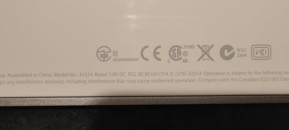 Teclado wireless Apple Modelo A1314