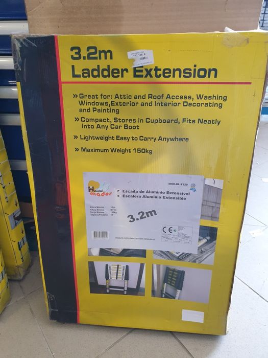 Escada telescópica alumínio novas