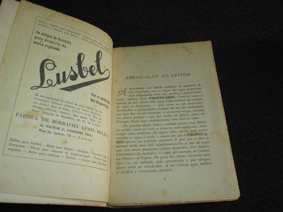 Livro Prontuário do Desportista 1954
