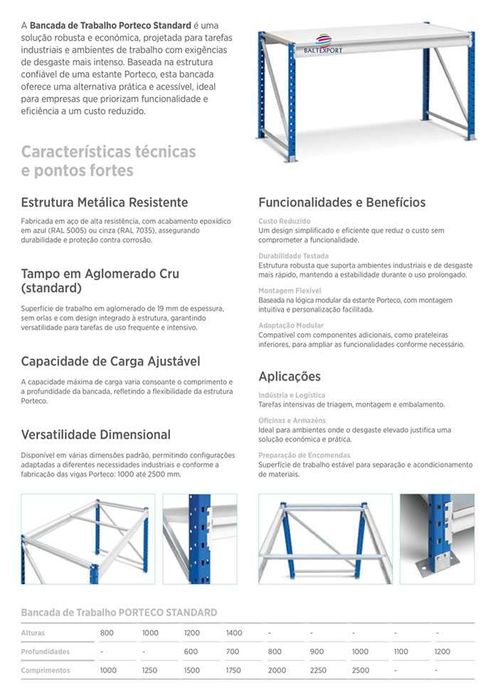 Bancada de Trabalho Equipamento Industrial ou Oficina Fixa / Com Rodas