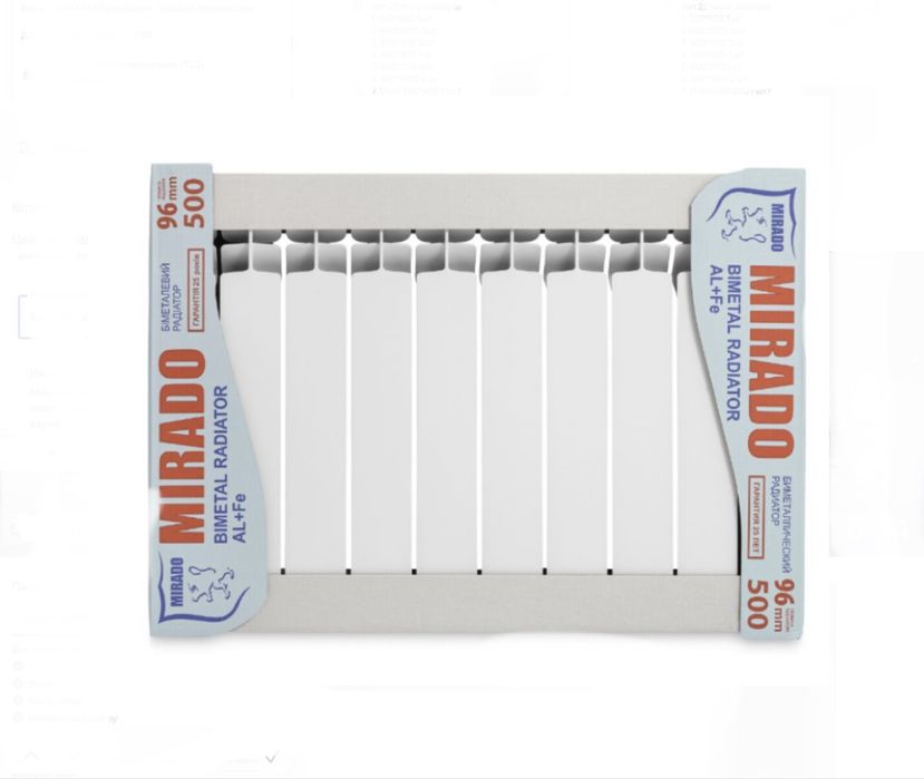 Биметаллический радиатор Мирадо (Mirado) 500/96, 300/95