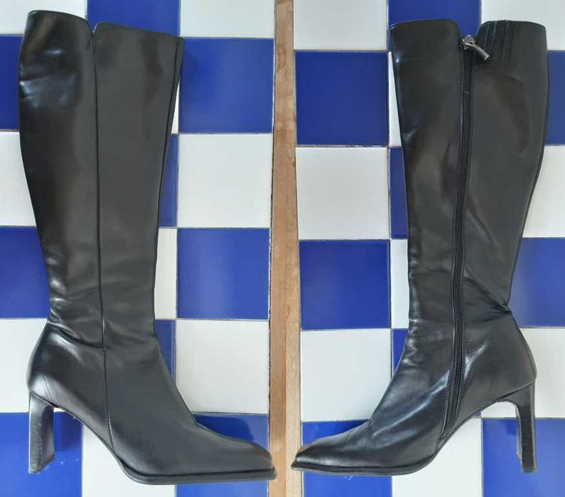 2 Pares Botas de Senhora em Pele Genuína (c/ defeitos) - LER ANÚNCIO!