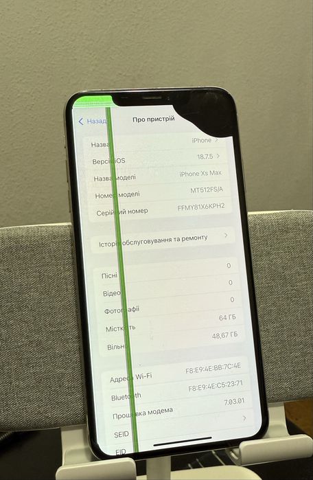 iPhone Xs max 64gb neverlock eSim apple під заміну дисплейного модулю