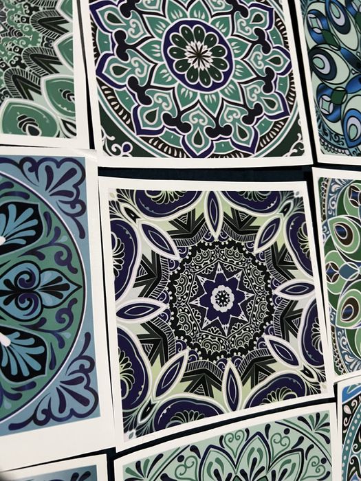 ANHUIB Zestaw 18 kolorowych naklejek na kafelki