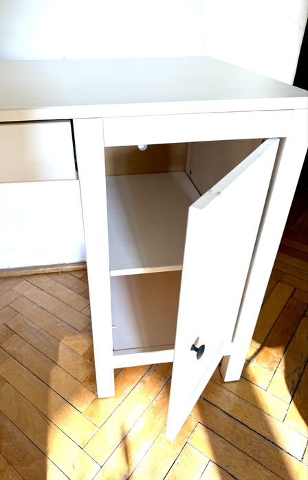 Biurko IKEA Hemnes biała bejca 120x55 drewniane