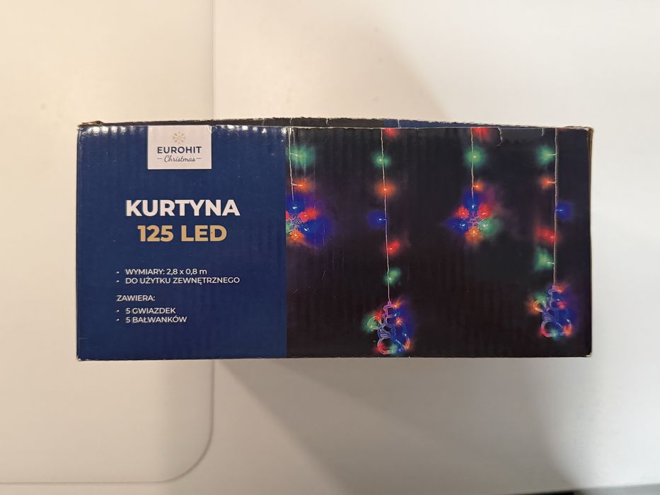 kurtyna led bałwanki i gwiazdki