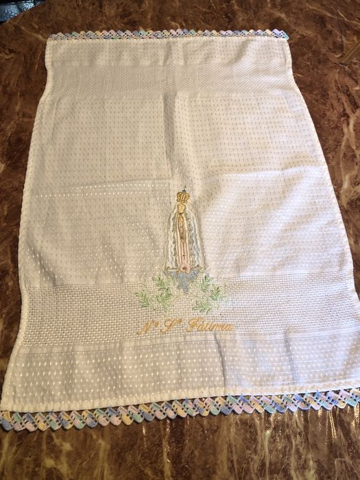 Pano de cozinha com renda