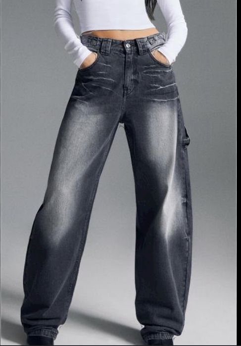 Джинси бершка сірі