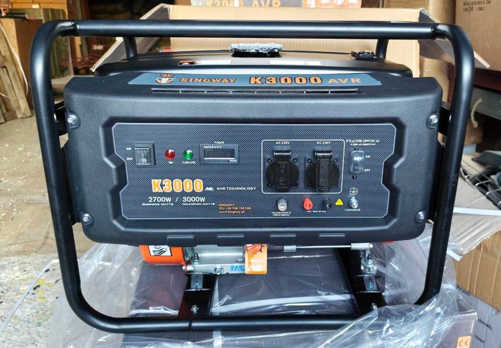 Генератор Kingway AVR 3 кВт мідна обмотка однофазний Польща бензин