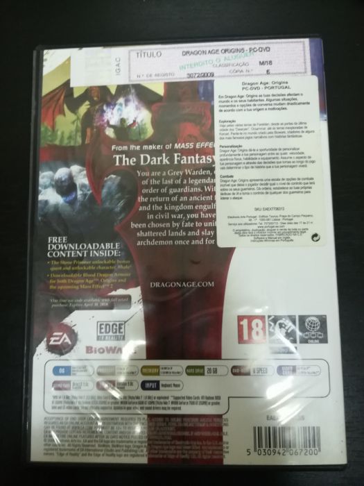 PC Game - Dragon Age Origins (Excellent Condition)64750629114114121