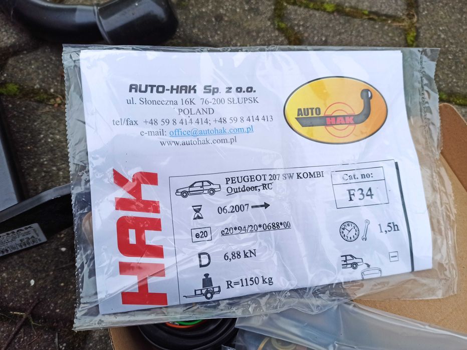 Hak do Peugeot 207 SW / kombi