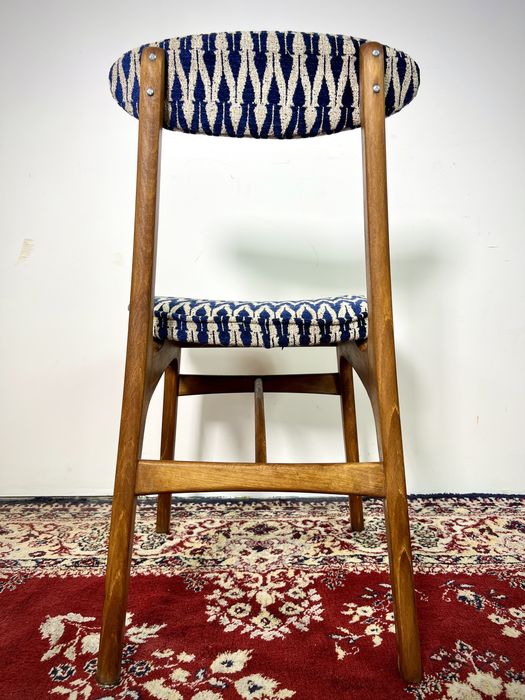 Krzesło PRL R T Hałas 200-190 grzybek z kpl. Violetta vintage buk mat