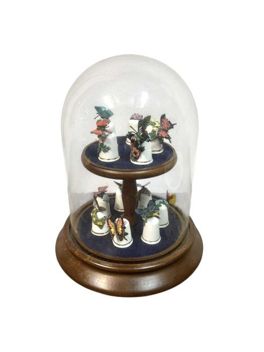 Conjunto de 12 dedais pintados à mão.