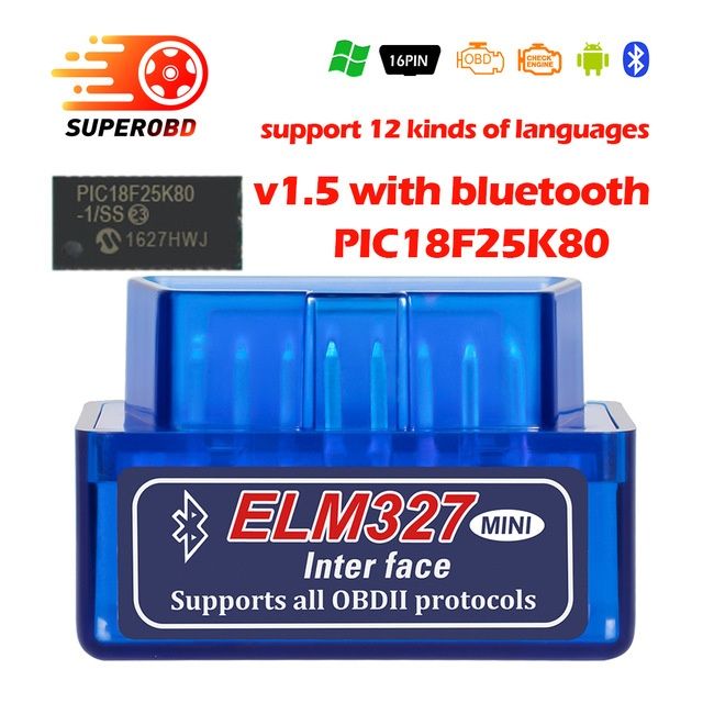 VGate iCar2 Bluetooth/Wi-Fi v1.5+ VAG com ELM327 обд2 2024г. ОРИГИНАЛ!