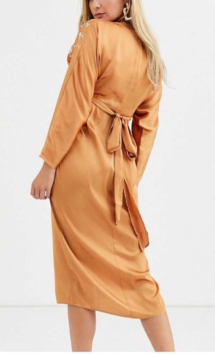 Sukienka ciążowa 40 satynowa ASOS midi
