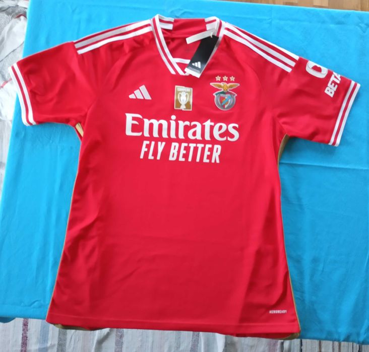 Camisola 120 anos oficial Benfica 2023-24 badge campeão