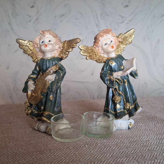 2 sztuki śpiewające aniołki anioły duże 15 cm