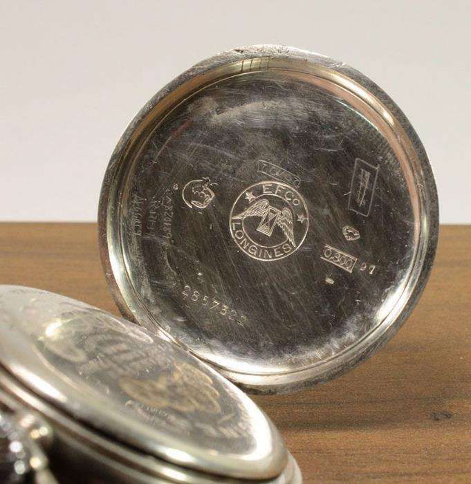 Relogio de bolso Longines em Prata 1903 Grand Prix