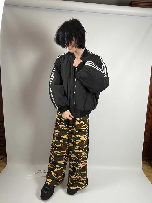 Oversize Bomber 3 Lines Adidas Balenciaga Оверсайз бомбер Адидас