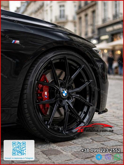 Диски HRE R17 5x120 ET35 Flow Forming 7 кг Gloss Black BMW F30 E90 F10 E60 F32 X3 F25 X4 F26 Нові