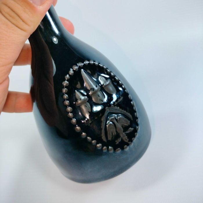 Butelka Karafka Czarna Ceramika