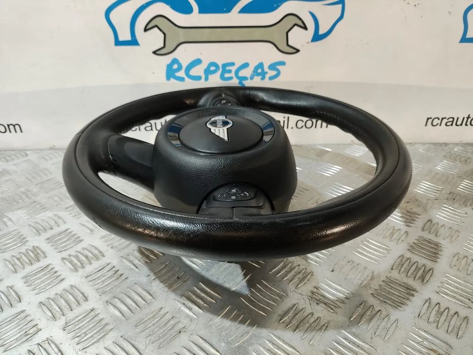 VOLANTE GUIADOR COMPLETO MINI COOPER PELE COMANDOS MULTIFUNÇÕES