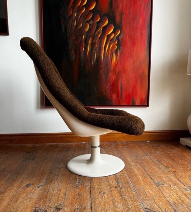 Space age fotel ibrotowy z lat 70-tych
