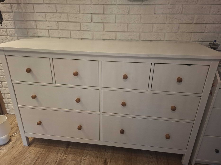 Komoda Ikea Hemnes Biała Duża 8 szuflad