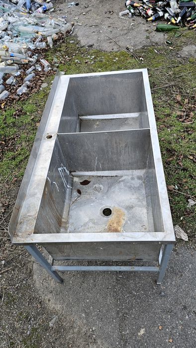 Мийка нержавіюча подвійна